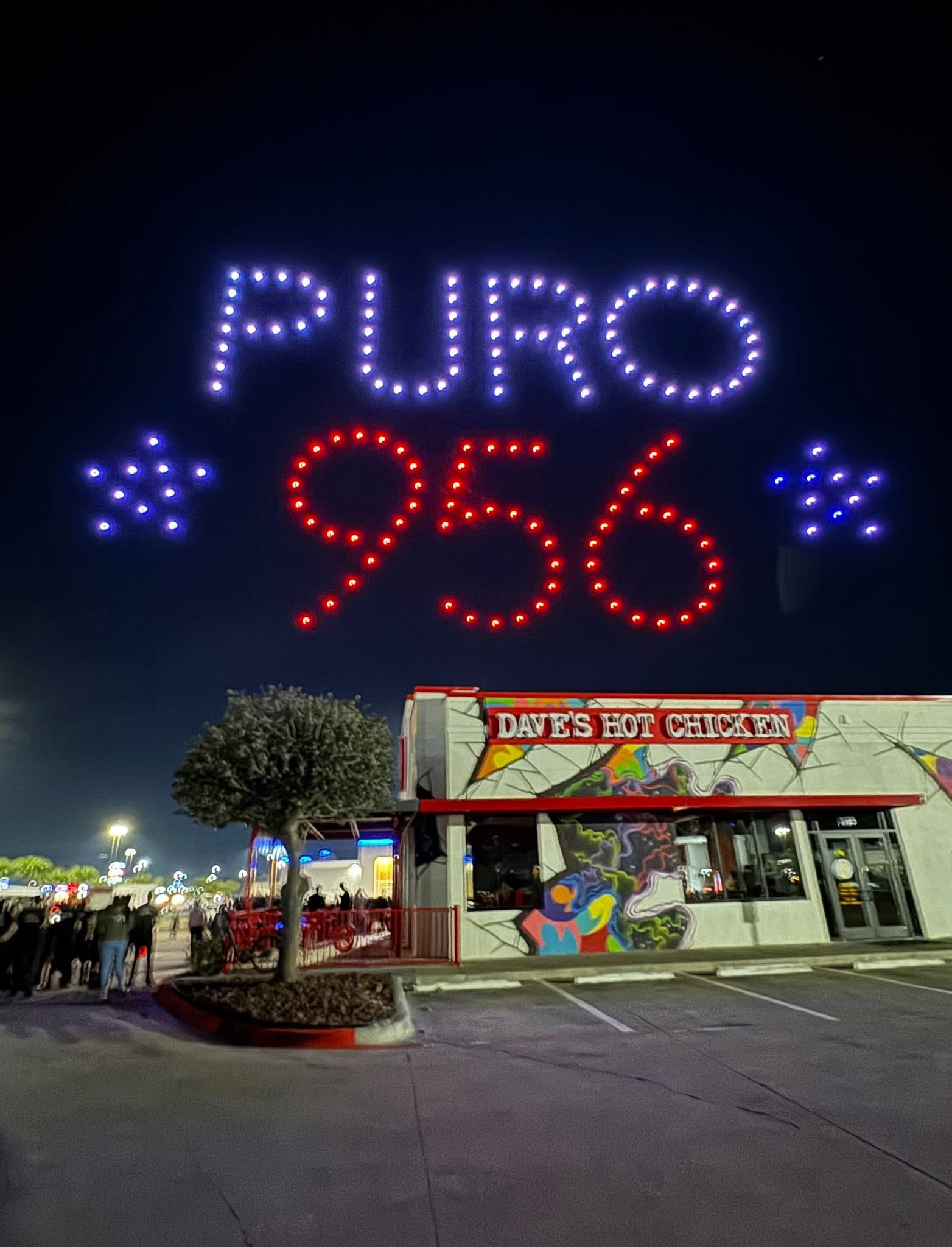 Drone light show performance