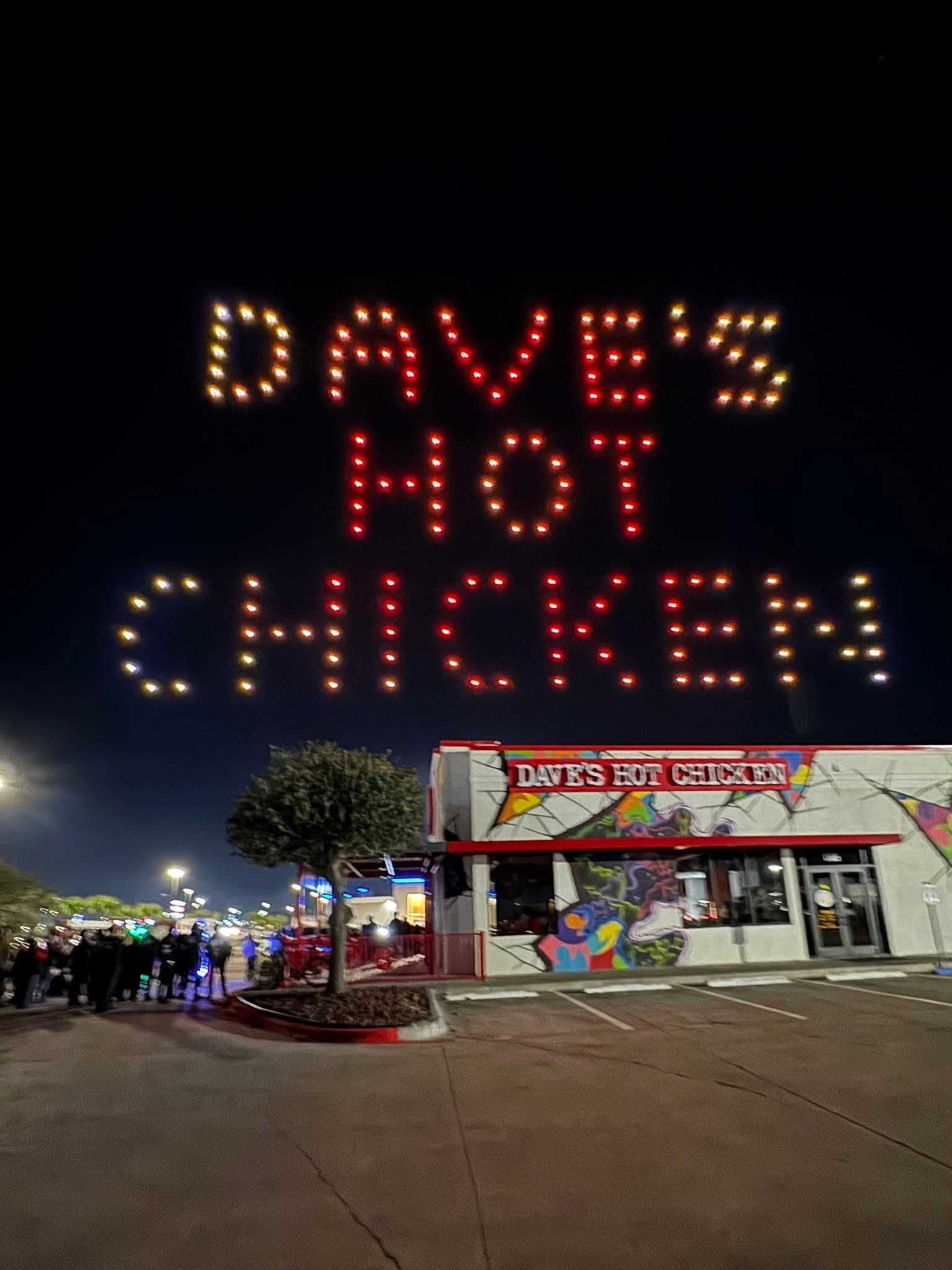 Drone light show display