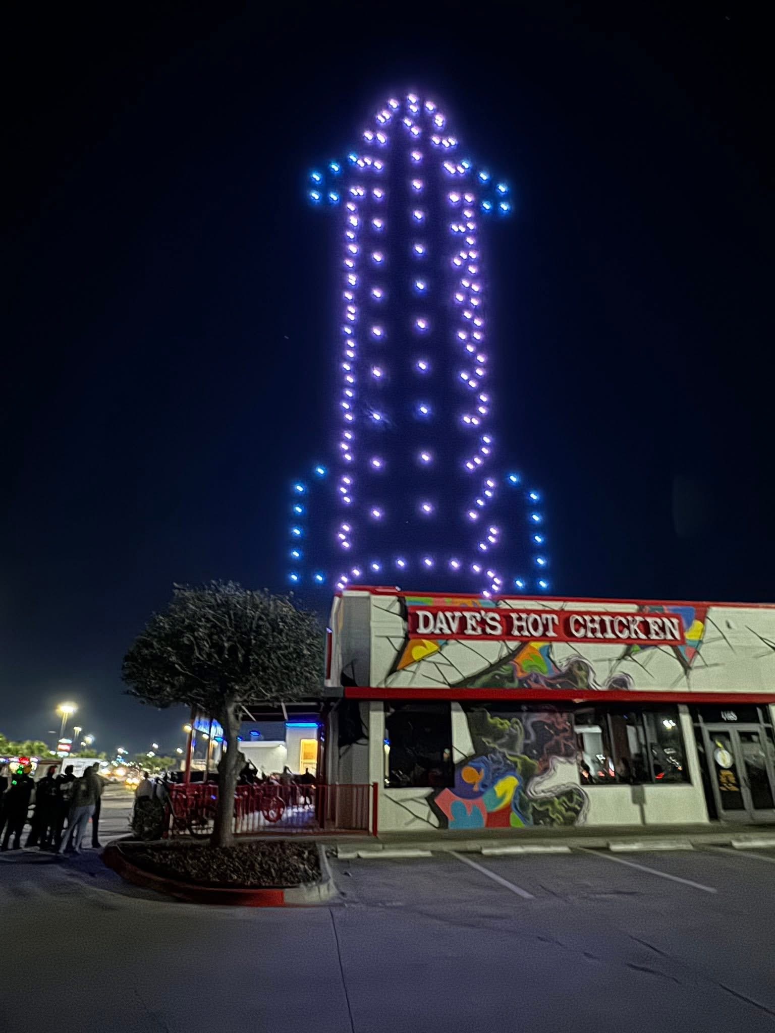 Drone light show entertainment