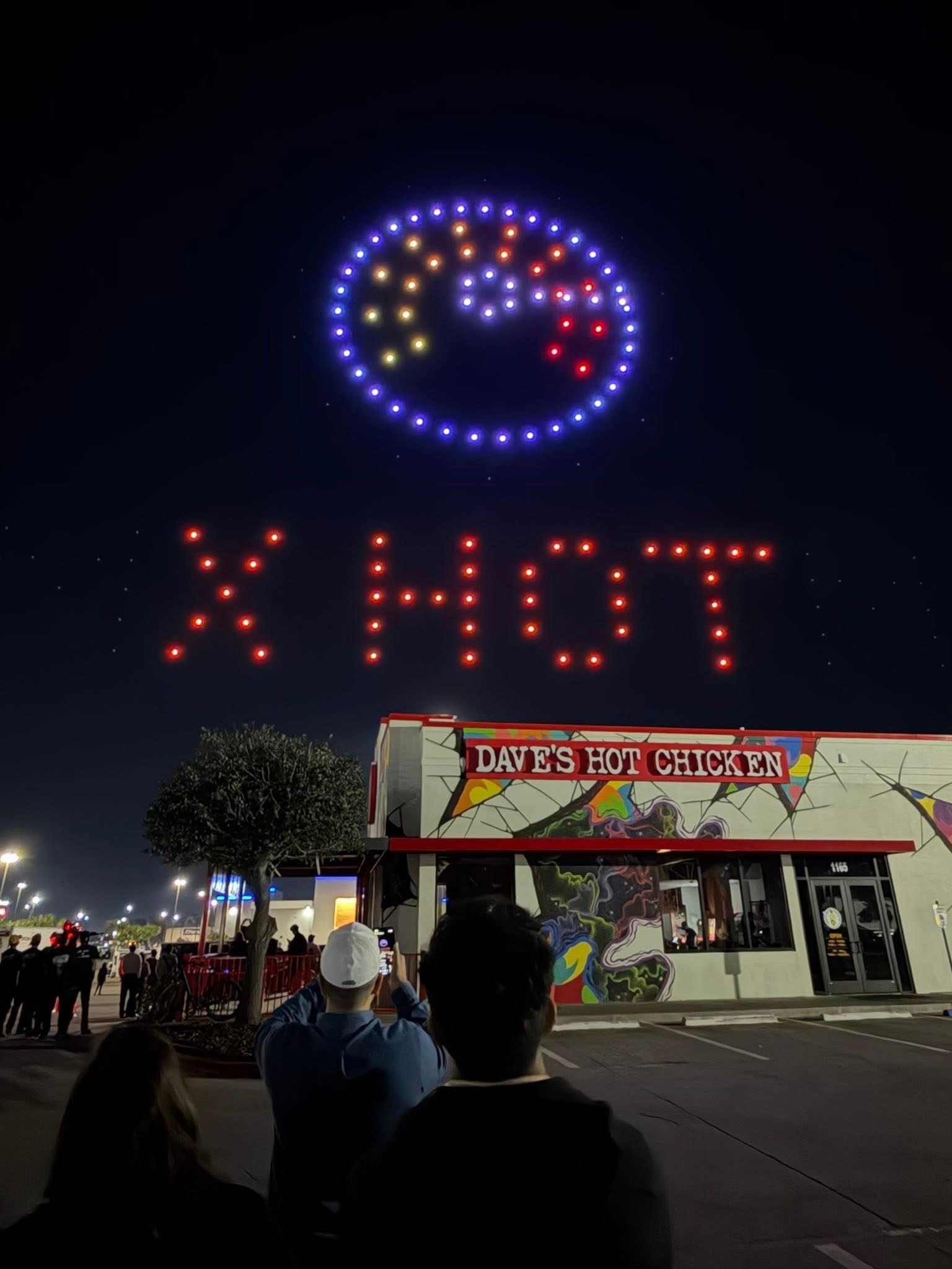 Drone light show celebration